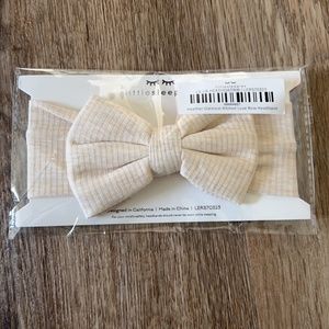little sleepies ribbed oatmeal bow